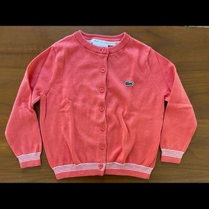Girls toddler Lacoste cotton cardigan